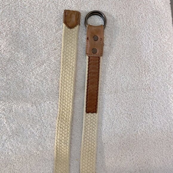 5/$25 Beige Woven Belt L - Picture 2 of 8